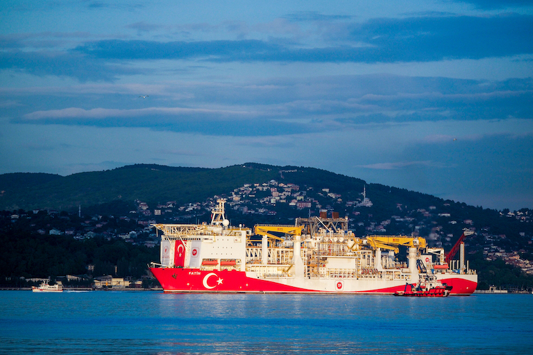 Istanbul,29,May,2020,Fatih,Drilling,Ship,Is,Crossing,