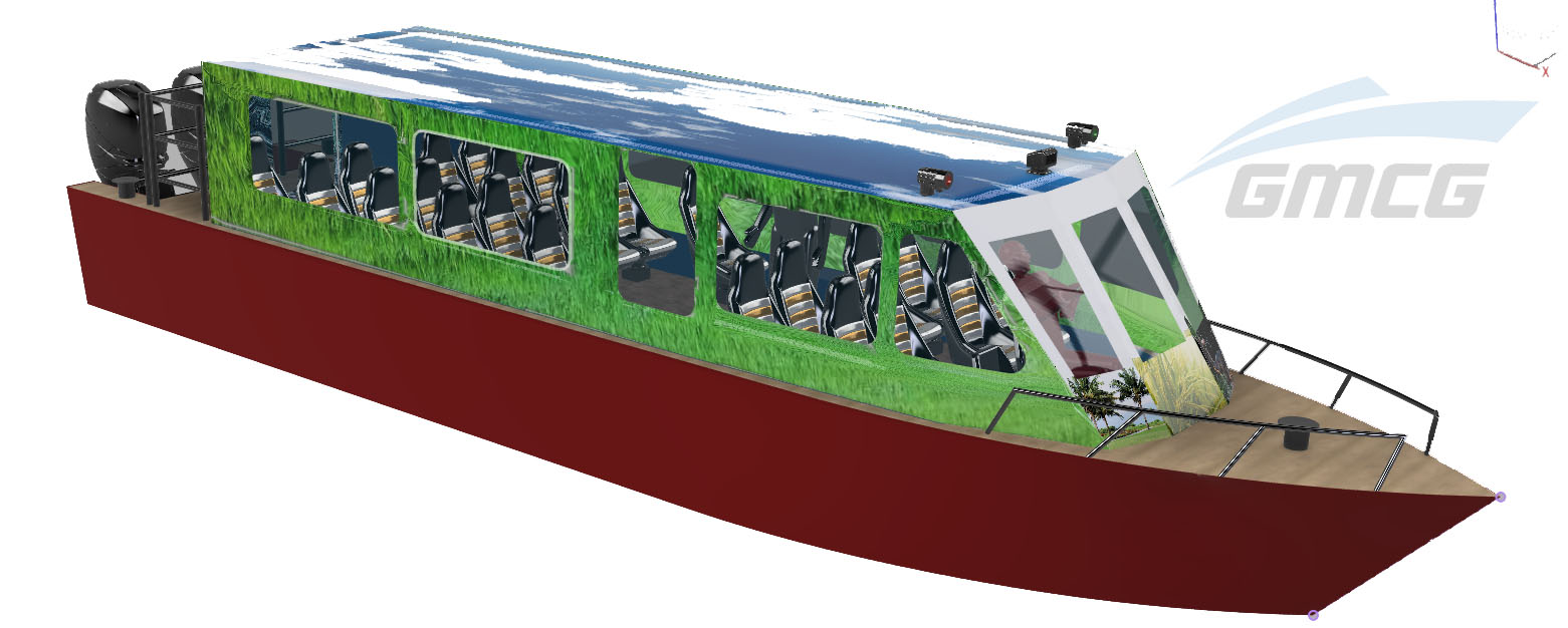 Basic, detailed design of 25 pax tourist boat